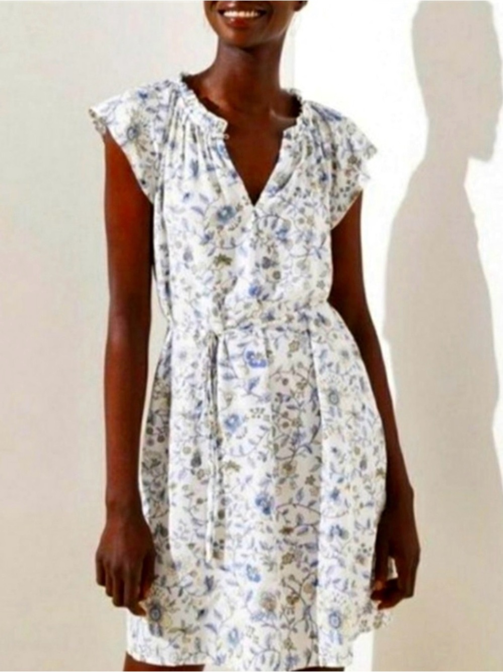 Loft blue paisley print dress sz XL